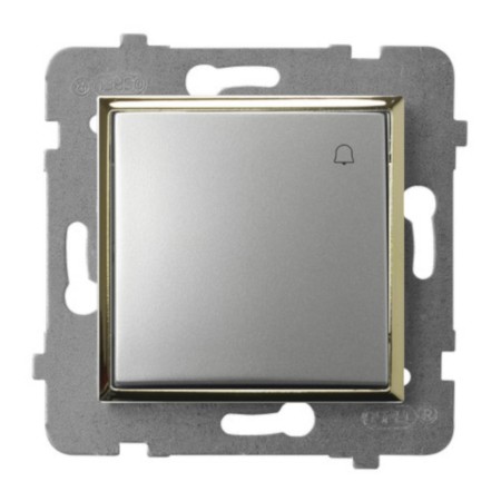 Moduł Srebrny Złoto Bez Ramki Włącznik Dzwonkowy Ospel Aria