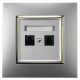 GNIAZDO INTERNETOWE RJ45 2X OSPEL ARIA SREBRNY ZŁOTO