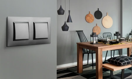 Gniazdo Internetowe Rj45 1X Ospel Aria Srebrny Złoto