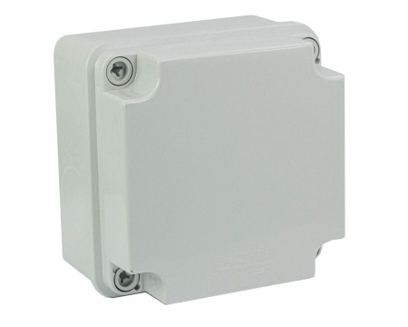 Puszka n/t hermetyczna pusta bez osłabień 108x108x76 IP65 szara PH‑1B.1 28.14