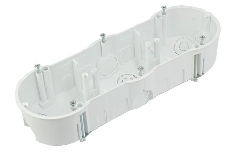 Puszka podtynkowa potrójna 60mm regips biała PKw‑3 13.73