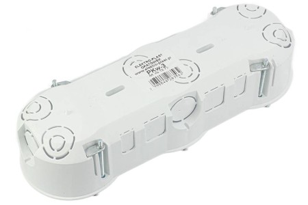Puszka podtynkowa potrójna 60mm regips biała PKw‑3 13.73