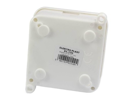 Puszka n/t hermetyczna z zaciskami 1‑4mm2 88x88x40mm IP44 biała VP 061‑51 61.170