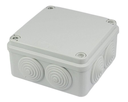 Puszka hermetyczna natynkowa 108x108x56mm IP44 szara PH‑1A.3 28.13