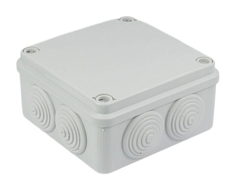 Puszka hermetyczna natynkowa 108x108x56mm IP44 szara PH‑1A.3 28.13
