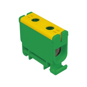 Blok rozdzielczy‑odgałęźny 1‑polowy AL/CU 2,5‑50mm2 żółto‑zielony montaż płaski i na szynę TH WLZ35P/50/z 48.552