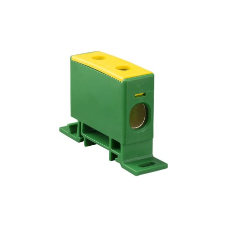 Blok rozdzielczy‑odgałęźny 1‑polowy CU 16‑50mm2 żółto‑zielony montaż płaski i na szynę TH ZP50 Cu / z 48.59