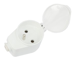 Gniazdo wtyczkowe AWA‑GKB 16A 2P+Z 230V IP20 białe 51.45