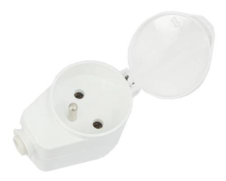 Gniazdo wtyczkowe AWA‑GKB 16A 2P+Z 230V IP20 białe 51.45