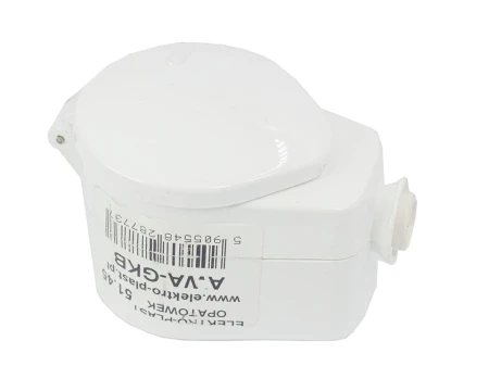 Gniazdo wtyczkowe AWA‑GKB 16A 2P+Z 230V IP20 białe 51.45