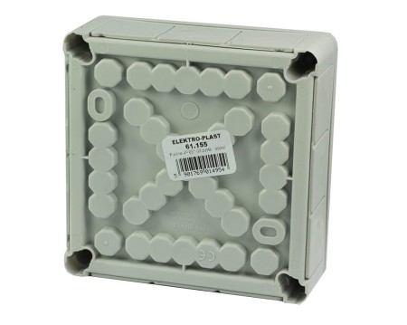 Puszka n/t hermetyczna pusta 118x118x46mm IP55 popiel VP 051‑03 61.155