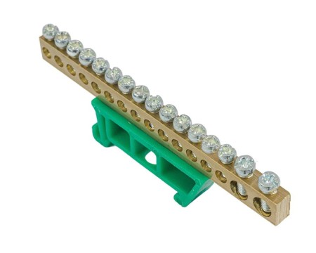 Listwa zaciskowa 14x10mm2 + 2x25mm2 zielona TH 35‑16/25/Z 48.567