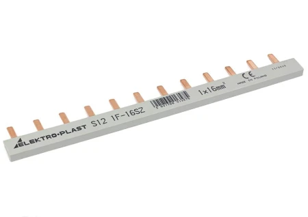Szyna prądowa typu PIN 1P 16mm2 100A 12 pinów IZS16/1F/12 45.236