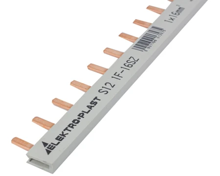 Szyna prądowa typu PIN 1P 16mm2 100A 12 pinów IZS16/1F/12 45.236