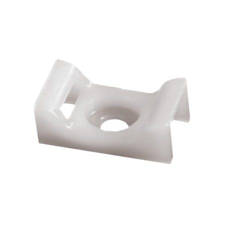 Uchwyt do opaski kablowej przykręcany 8.5x13,8mm biała 100szt.