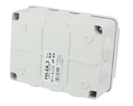 Puszka n/t hermetyczna pusta z membranami 158x118x76 IP65 szara PH‑2A.3 28.23