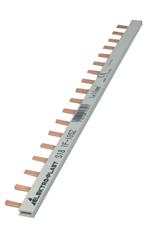 Szyna prądowa typu PIN 1P 10mm2 63A 18 pinów IZS10/1F/18 45.208