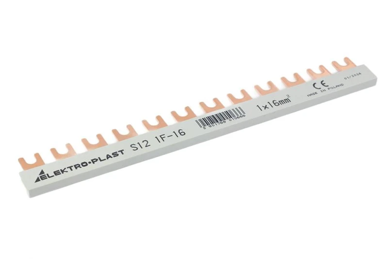 Szyna łączeniowa 1P 80A 16mm2 widełkowa 12 modułów