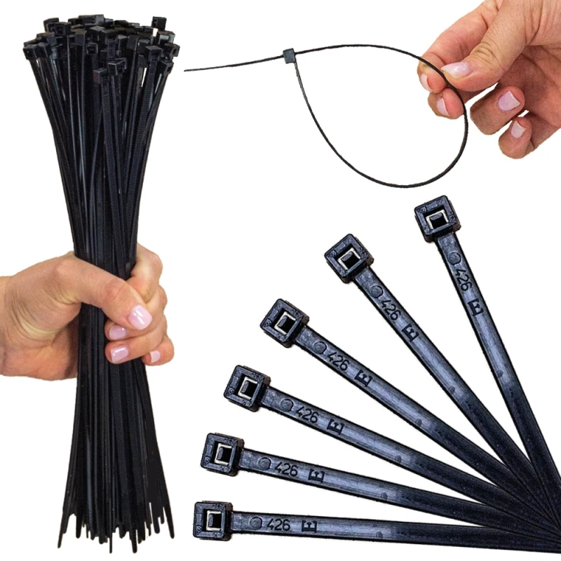 Opaska kablowa 4,5mm 280mm czarna UV 280/4,5 100szt.