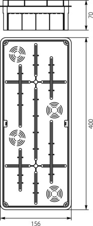 Puszka podtynkowa 400x156x66mm Pp/t 10 11.10