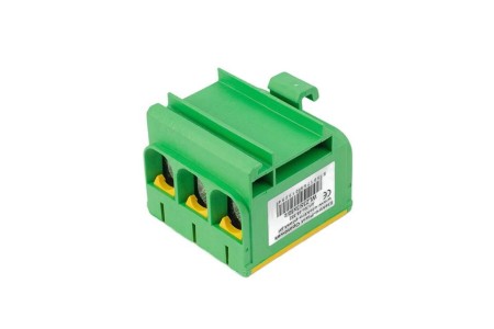 Złącze przelotowe AL/CU 3x50mm2 zielony montaż płaski i na szynę DIN