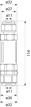 Złączka kablowa mufa hermetyczna 5x2,5mm2 16A 250V IP68