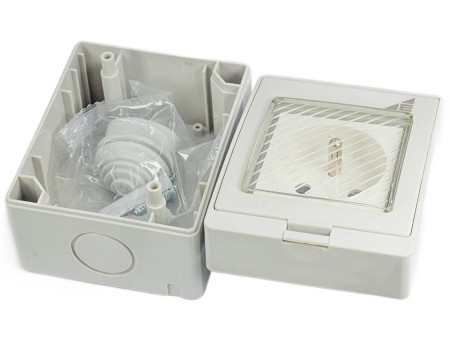 Gniazdo hermetyczne pojedyncze natynkowe hermetyczne GPN IP55 AQUA55 55.19