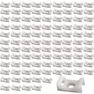 Uchwyt opaski kablowej przykręcany 16x26.5mm biała 100szt.