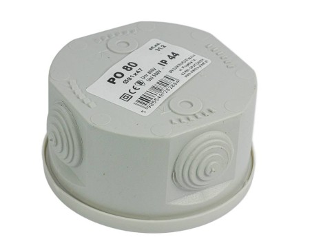 Puszka natynkowa hermetyczna pusta 80x40mm IP44 szara