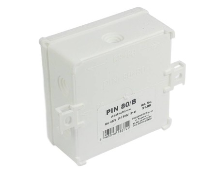 Puszka instalacyjna natynkowa 80x80x41mm IP44 biała