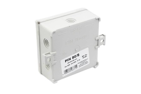 Puszka instalacyjna natynkowa 80x80x41mm IP44 szara