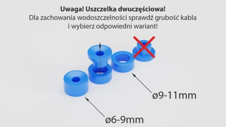 Złączka kablowa hermetyczna mufa kablowa 3x1,5mm2 16A 250V IP68