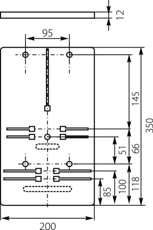 Tablica licznikowy 350x200mm 1/3F szary T‑1F/3F‑b/z‑NOVA‑12