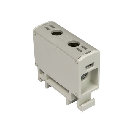Blok rozdzielczy‑odgałęźny 1‑polowy AL/CU 2,5‑16mm2 szary montaż płaski i na szynę TH