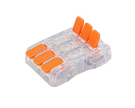 Szybkozłączka z dźwignią przelotowa 3x0.2‑2.5mm2 - 1szt. złączka