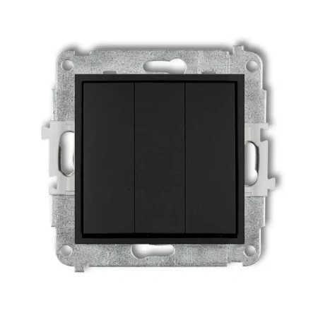 Karlik Seria Mini Mechanizm łącznika potrójnego kolor czarny mat symbol 12MWP-7