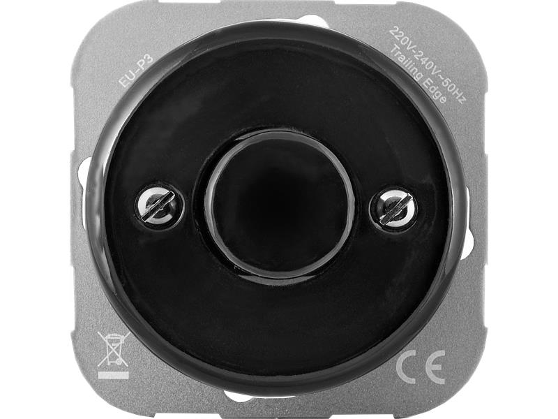 Ściemniacz oświetlenia LED 'Retro ceramic', max. 300W (150W LED), czarny