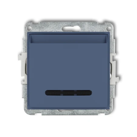 Karlik MINI navy blue Mechanizm łącznika hotelowego podwójnego (podświetlenie niebieskie) 64MSH-2.2