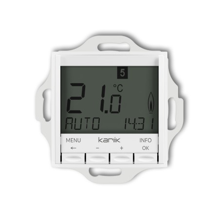 Karlik seria Mini Mechanizm uniwersalnego elektronicznego tygodniowego regulatora temperatury (podświetlenie białe) MRT-3.1
