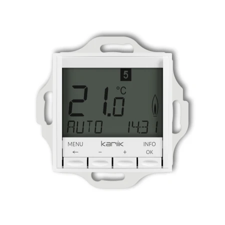 Karlik seria Mini Mechanizm uniwersalnego elektronicznego tygodniowego regulatora temperatury (podświetlenie niebieskie) MRT-3.2