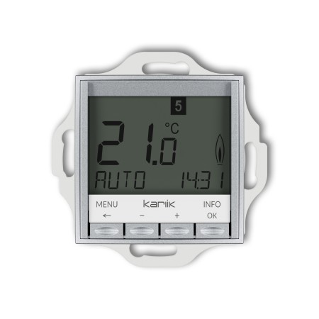 Karlik seria Mini Mechanizm uniwersalnego elektronicznego tygodniowego regulatora temperatury (podświetlenie niebieskie) 7MRT-3.2