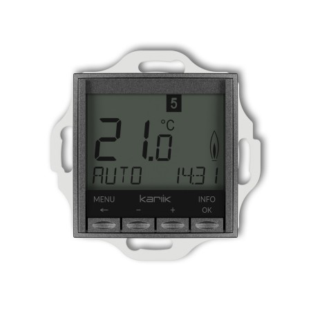 Karlik seria Mini Mechanizm uniwersalnego elektronicznego tygodniowego regulatora temperatury (podświetlenie niebieskie) 11MRT-3.2