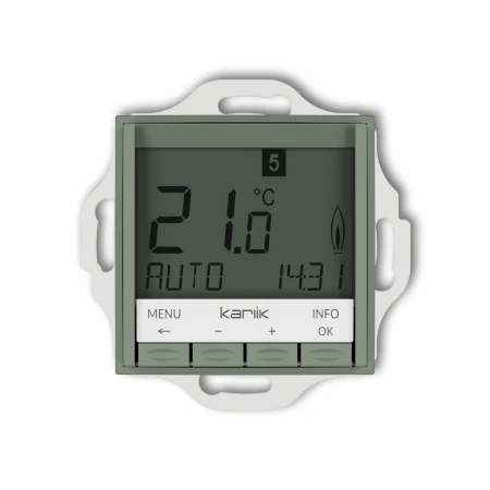 Karlik seria Mini Mechanizm uniwersalnego elektronicznego tygodniowego regulatora temperatury (podświetlenie niebieskie) 61MRT-3.2