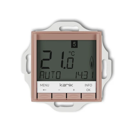 Karlik seria Mini Mechanizm uniwersalnego elektronicznego tygodniowego regulatora temperatury (podświetlenie niebieskie) 62MRT-3.2