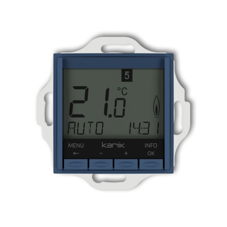 Karlik seria Mini Mechanizm uniwersalnego elektronicznego tygodniowego regulatora temperatury (podświetlenie niebieskie) 64MRT-3.2