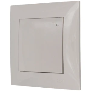 Włącznik schodowy z ramką seria szafir kolor kaszmirowy beż