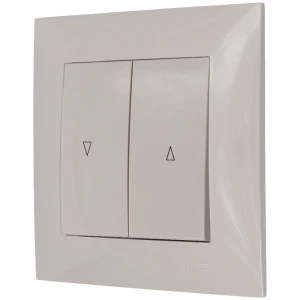 Włącznik roletowy z blokadą z ramką seria szafir kolor kaszmirowy beż