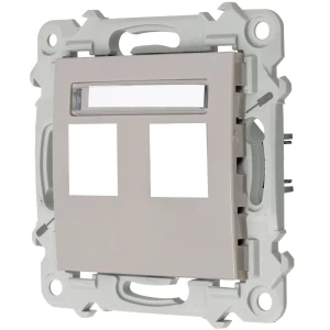 Ospel szafir Obudowa gniazda podwójnego typu Keystone prosta kolor KASZMIROWY BEŻ GPK-2Z/p/83