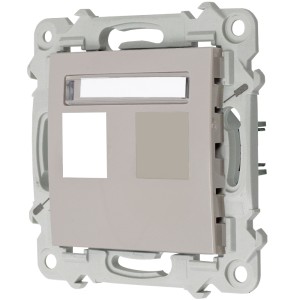 Ospel szafir Obudowa gniazda pojedynczego typu Keystone prosta kolor KASZMIROWY BEŻ GPK-1Z/p/83