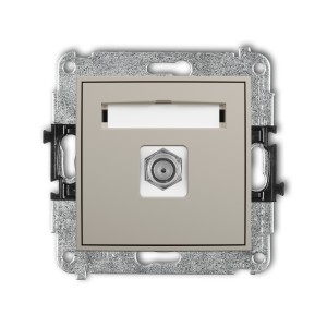 Karlik ICON Mechanizm gniazda antenowego pojedynczego typu F (SAT) niklowany 60IGF-1